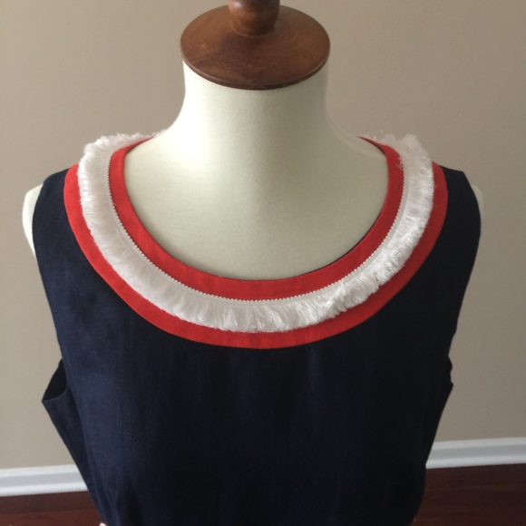 Sail to Sable Dresses & Skirts - NWT Sail to Sable Navy Linen Fit & Flare Dress